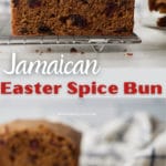 pinterest image if spice bun showing finished bun