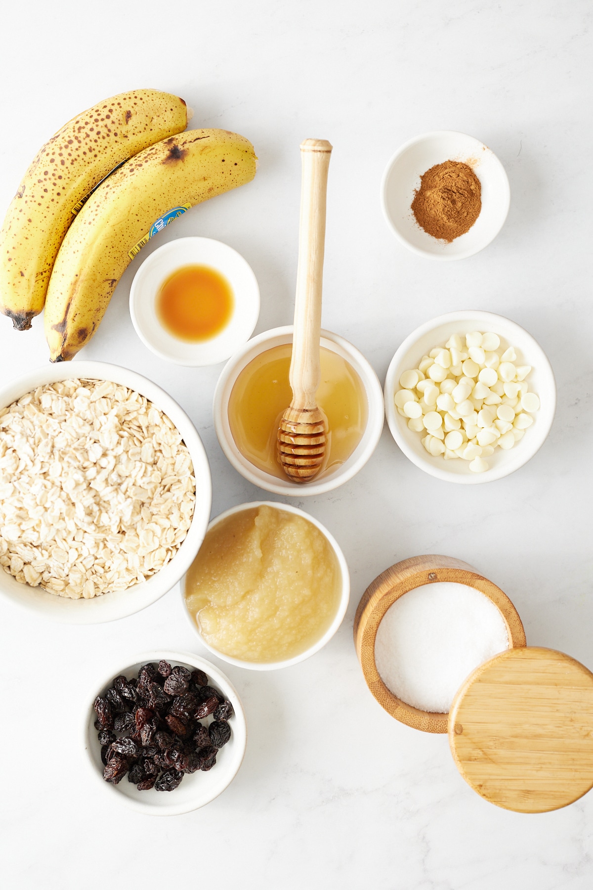 ingredients for banana oatmeal breakfast cookies