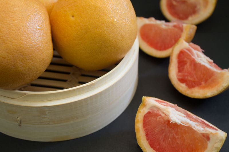 photo of grapefruit on steamer basket