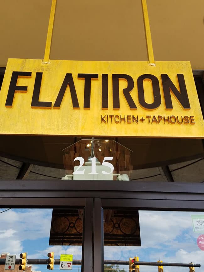 sign of flatiron kitchen and taphouse