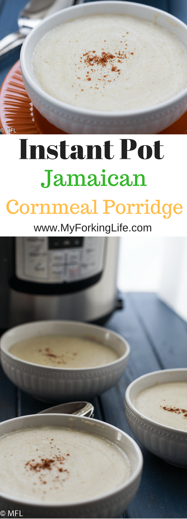 Instant Pot Jamaican Cornmeal Porridge Recipe My Forking Life