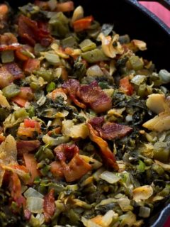 callaloo and saltfish.