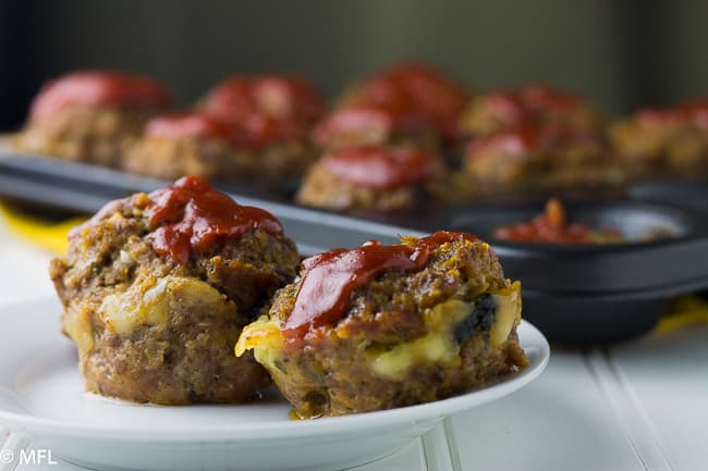 Mini Spinach & Mozzarella Stuffed Meatloaf - My Forking Life