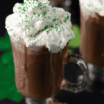 Shamrock Mint Hot Chocolate Recipe. Great drink for St. Patrick's Day.