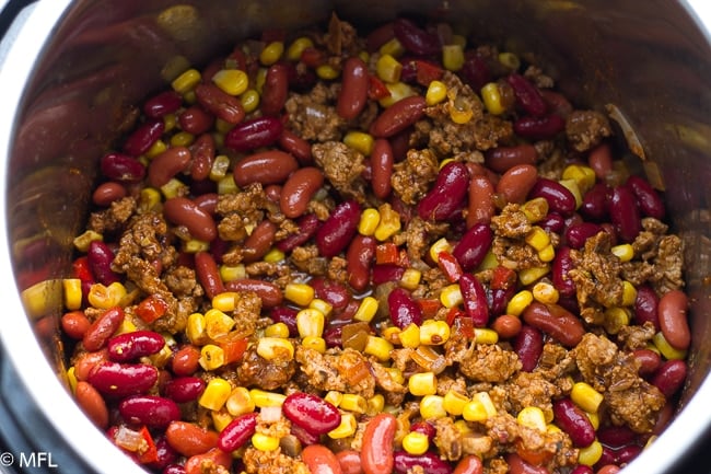 Pressure Cooker Turkey Chili Recipe - My Forking Life