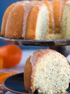 Orange Poppy Seed Bundt Cake is a delicous citrus cake with the right amount of poppy seed crunch.