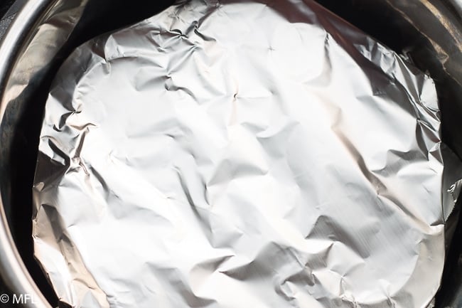 foil covering bites in instant pot