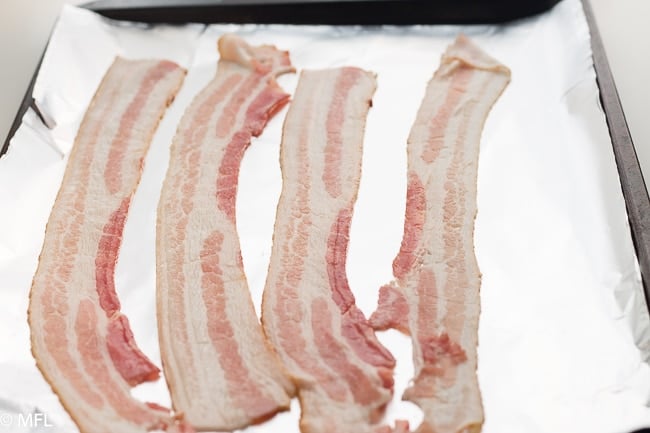 bacon on baking sheet 