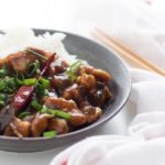 This healthy general tso's chicken recipe is made in the air fryer for a healthier take on the dish. Have dinner ready in 30 minutes or less. #weeknightdinner #asiandinner #healthydinner #healthy #airfryerrecipes #airfryer #airfryerchicken #quickdinner #dinnerforbusypeople healthy general tso chicken recipe.