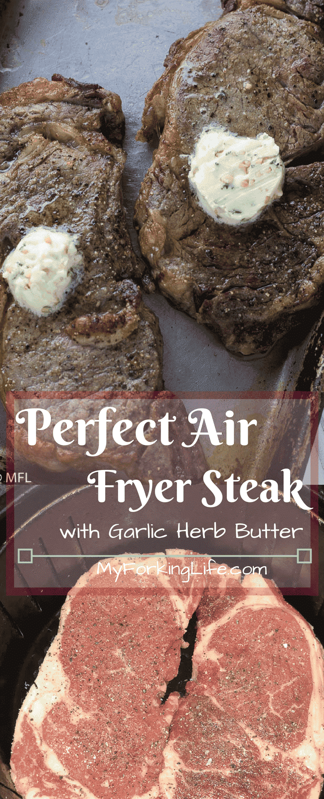 Perfect Air Fryer Steak with Garlic Herb Butter