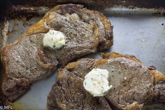 air fryer steak on pan