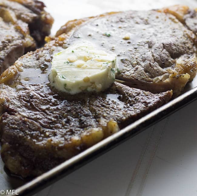 Perfect Air Fryer Steak with Garlic Herb Butter