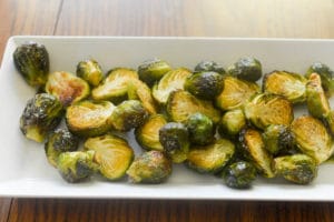 brussels sprouts on white plate