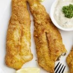 This Crispy Air Fryer Fish Recipe is delicious and healthy. Tried and true method for golden and crispy fish filets in the air fryer. #airfryer #airfryerrecipes #airfryerfish #healthy #healthyrecipes #myforkinglife #airfriedfish #crispyairfriedfish #easyrecipe #quickrecipe #dinnerecipes