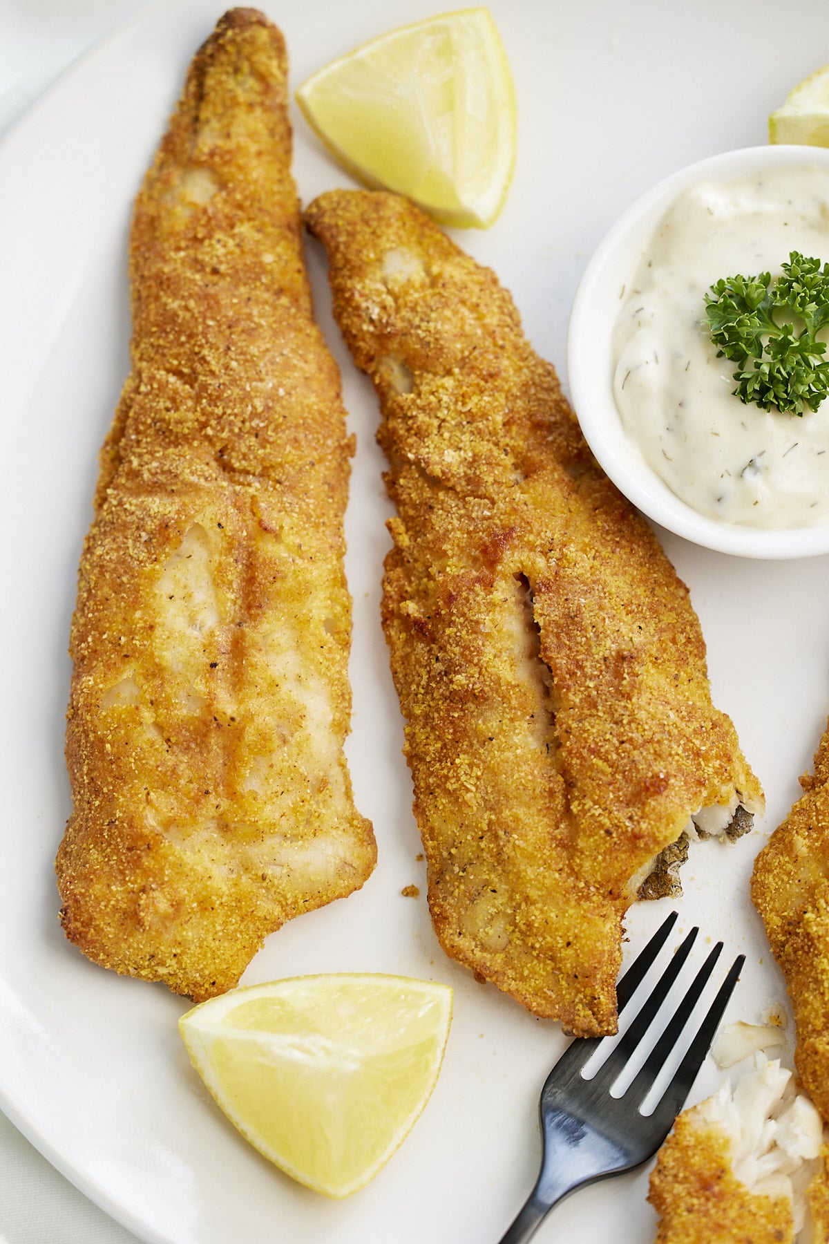 This Crispy Air Fryer Fish Recipe is delicious and healthy. Tried and true method for golden and crispy fish filets in the air fryer. #airfryer #airfryerrecipes #airfryerfish #healthy #healthyrecipes #myforkinglife #airfriedfish #crispyairfriedfish #easyrecipe #quickrecipe #dinnerecipes