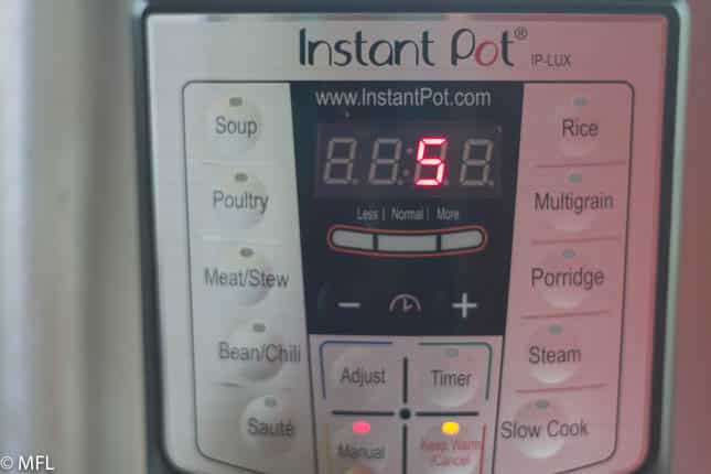instant pot display with number 5