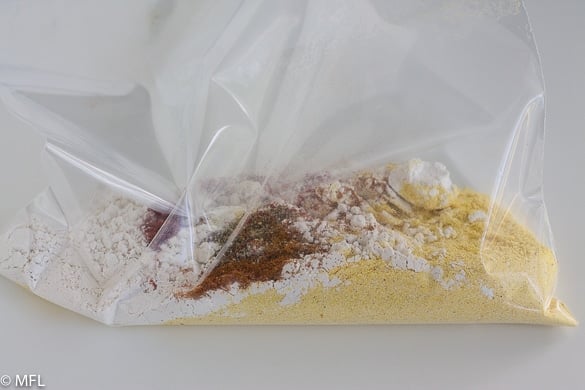 seasonings in plastic bag
