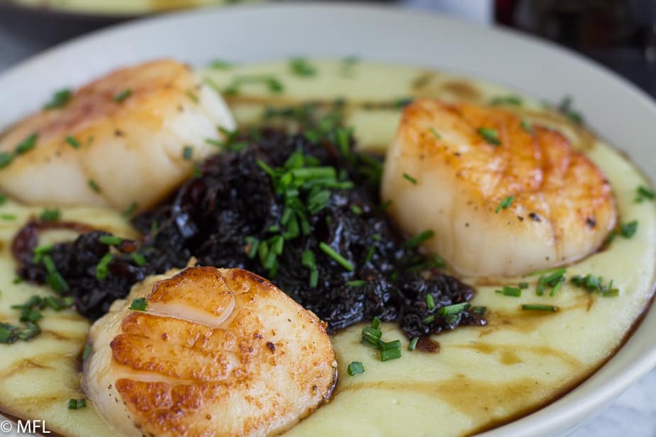 Pan Seared Scallops Recipe. Served with a purple carrot chutney. #sponsored #recipe #souldfoodsessions