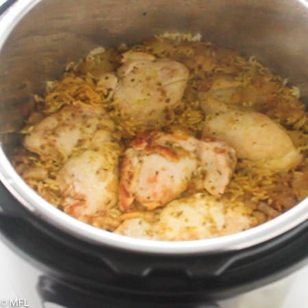Instant Pot chicken and rice in instant pot