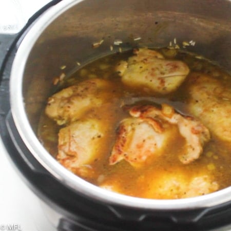 chicken in chicken broth