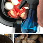 spray bottle over basket