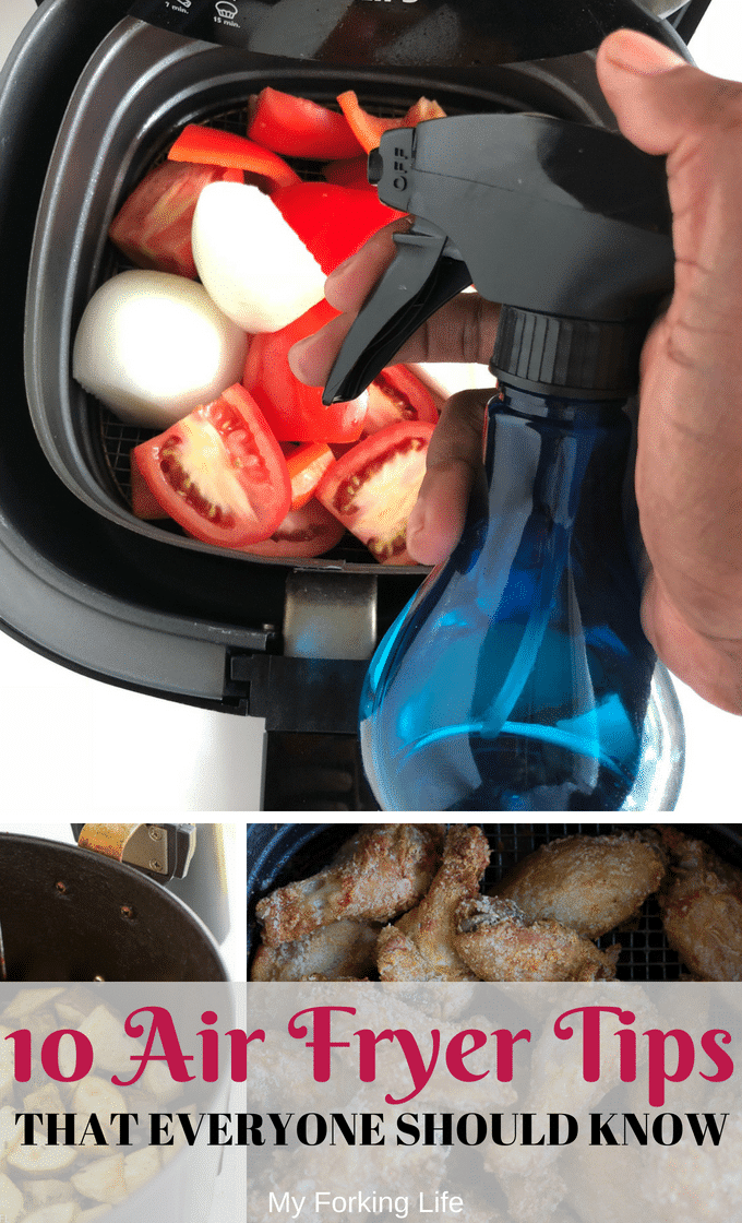 image of different foods in air fryer