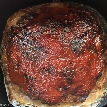 Completed Meatloaf in Air Fryer