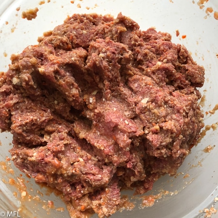 air fried meatloaf mixture