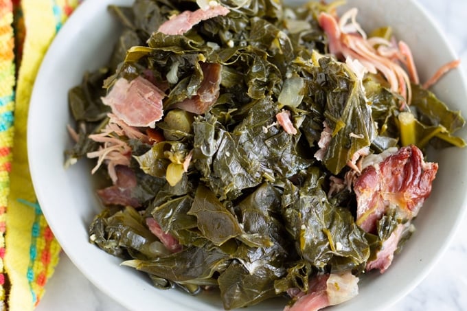 These Southern Style Pressure Cooker Collard Greens are flavorful, tender, and cooked in half the time than the stove top method. Now you can enjoy collard greens any day of the week