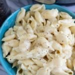 white cheddar pressure cooker pasta on a plate