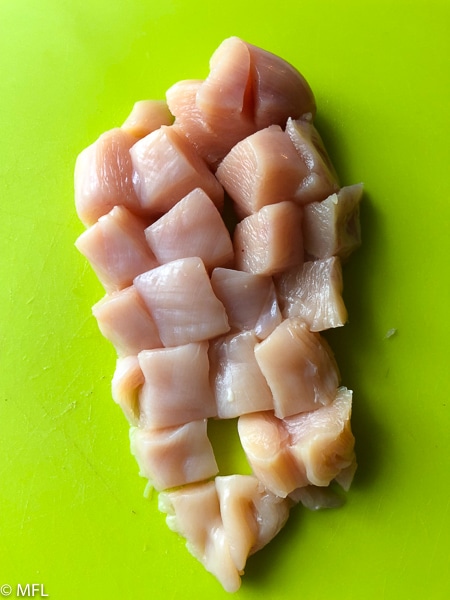 raw chicken cut up