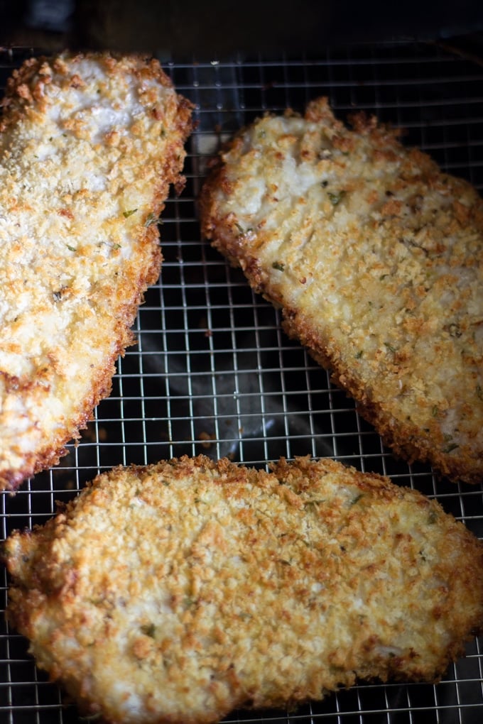 done photo of air fried pork chops