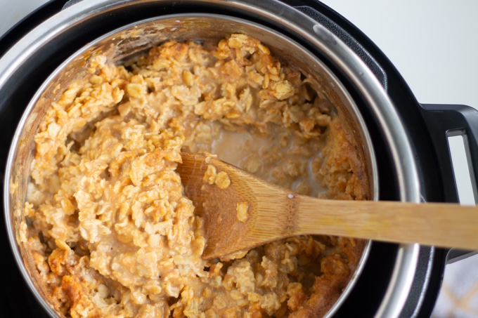 Creamy Pressure Cooker Pumpkin Pie Oatmeal - My Forking Life