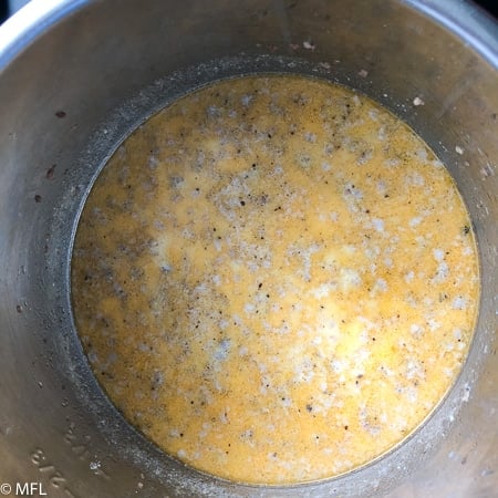 ground pork and milk inside instant pot insert