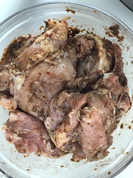 chicken covered in jerk seasoning