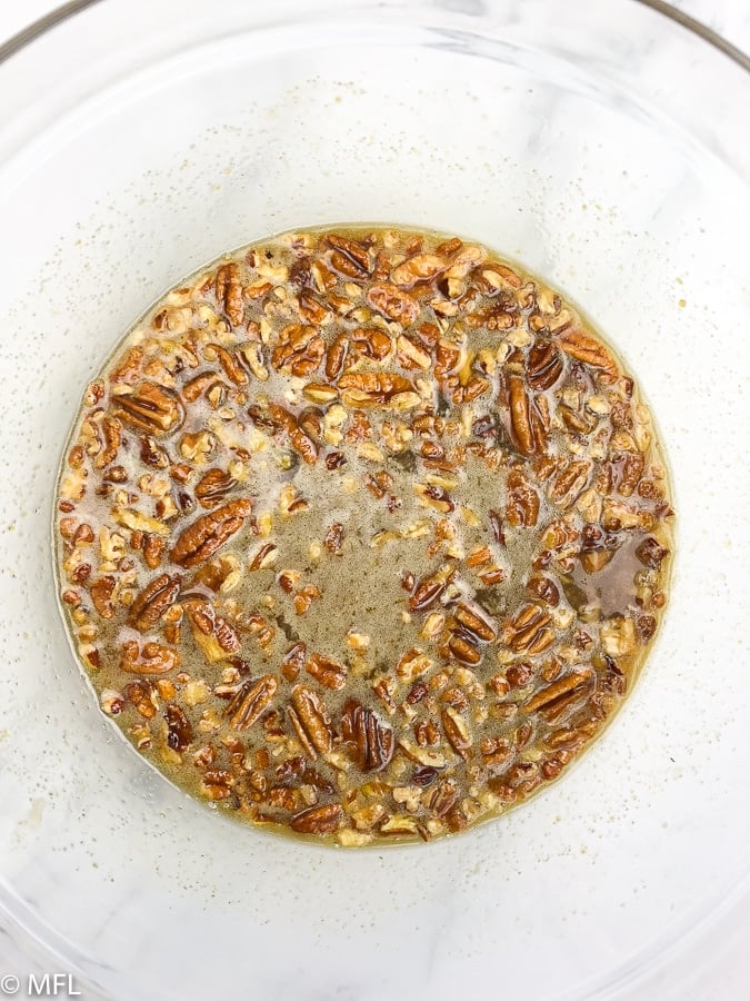 pecan glaze mixture in a bowl