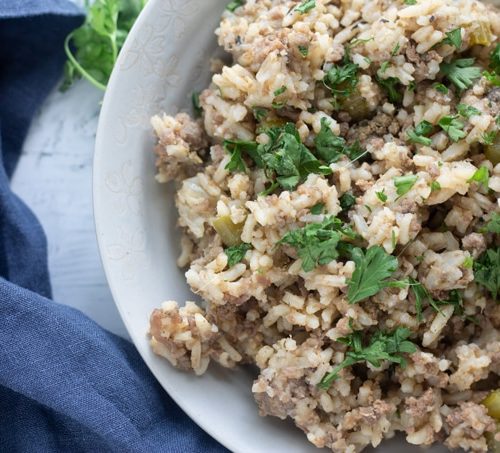 Instant Pot Cajun Dirty Rice - My Forking Life