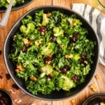 kale and broccoli salad on table