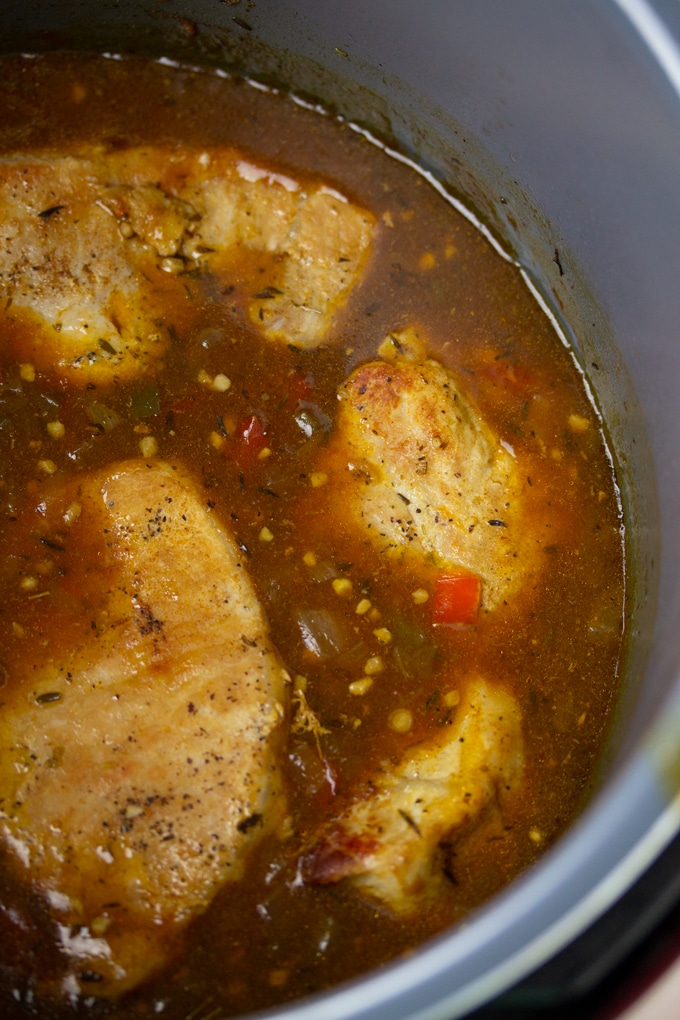 instant pot pork chops in the instant pot with gravy
