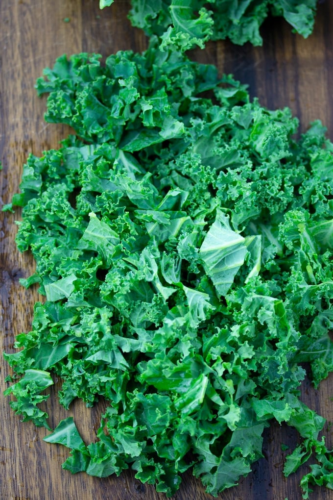 kale broken into pieces