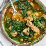 pressure cooker moroccan spiced soup in a bowl