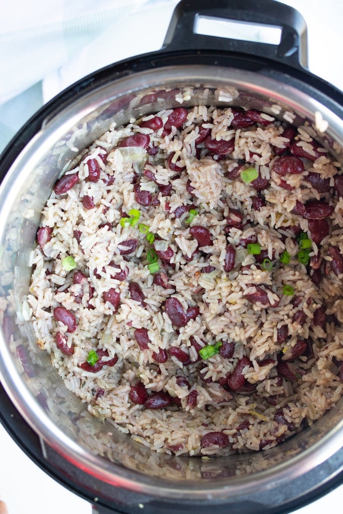jamaican instant pot rice and beans in the instant pot