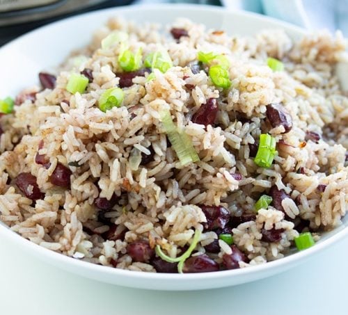 Instant Pot Puerto Rican Rice and Beans - Madhu's Everyday Indian