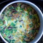 air fryer egg frittata in pan