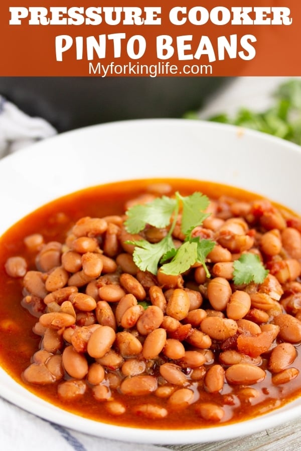 pin image of instant pot pinto beans
