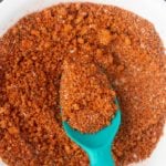 bbq seasoning in bowl with spoon sticking into it