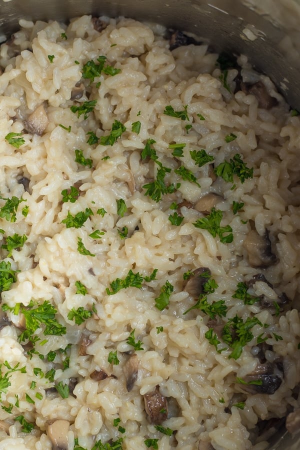 finished risotto in instant pot insert