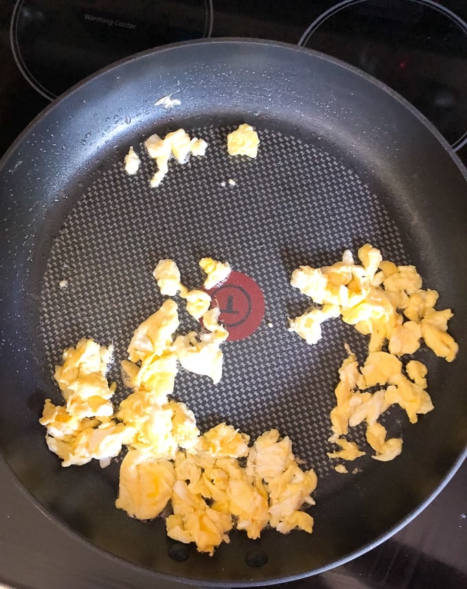 eggs in a skillet
