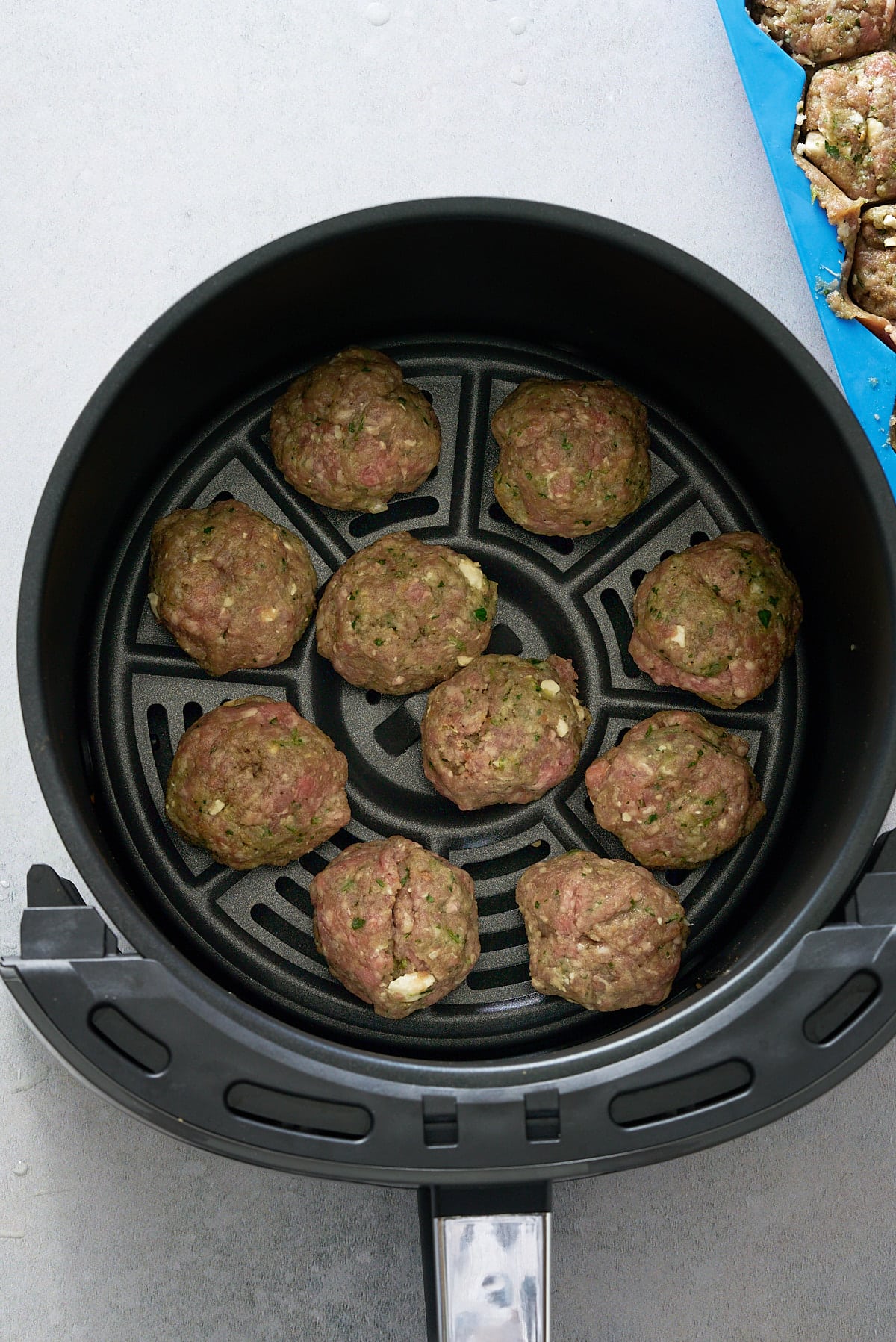 raw meatballs in air fryer