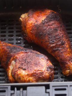 roasted turkey legs in air fryer basket